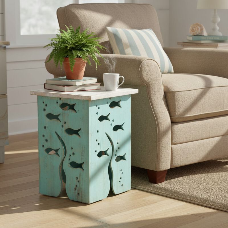 Seafoam Accent Table image number 1
