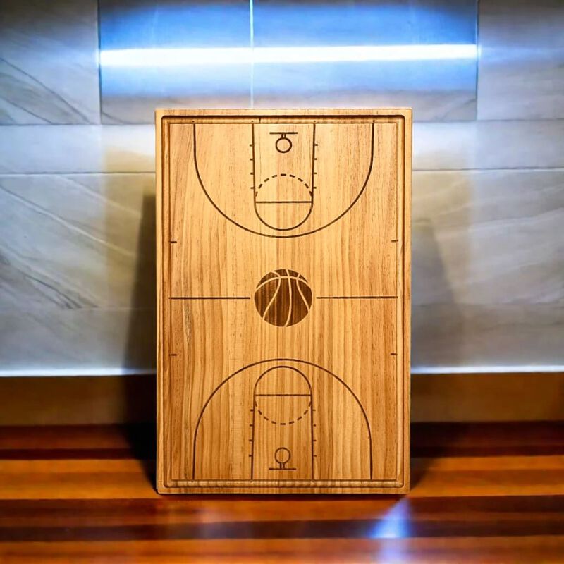 Basketball Court Wood Board - 18" x 12"