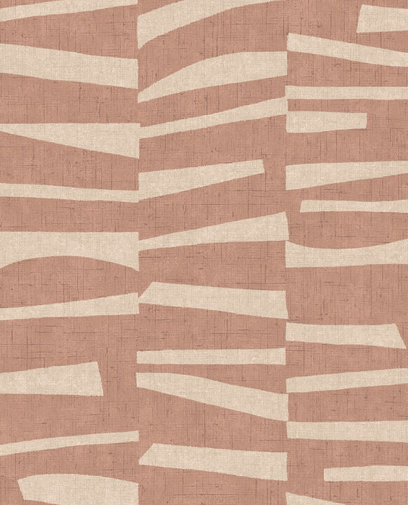 Ode Pink Staggered Stripes Wallpaper (Set of 2)