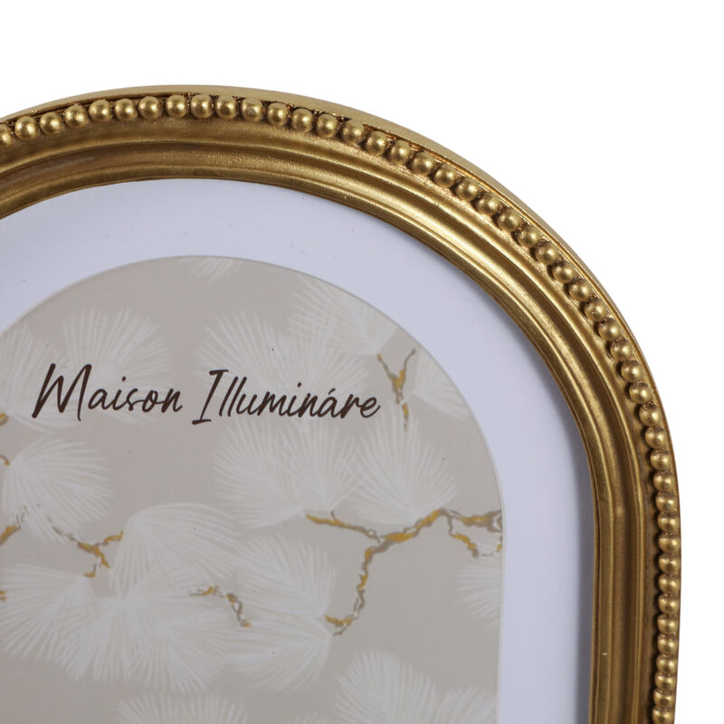 7x9 Photo Frame Matted To 5x7 Beaded Arch, Gold image number 5