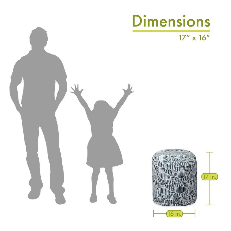 Majestic Home Goods Pouf Charlie Emerald