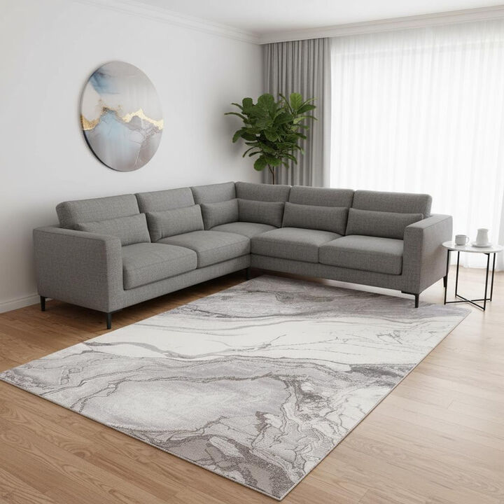 HomeRoots Abstract Area Rug