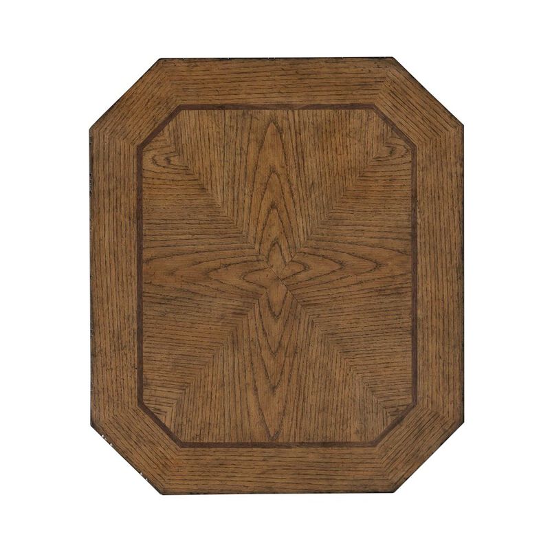 Liberty Furniture Carolina Park Octagonal End Table for Living Room - Amber Brown Oak image number 2