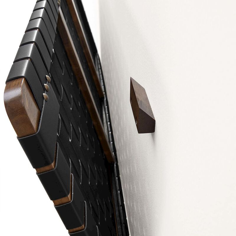 Sparta Weave Wall-Mount Vegan Leather Twin Headboard image number 4
