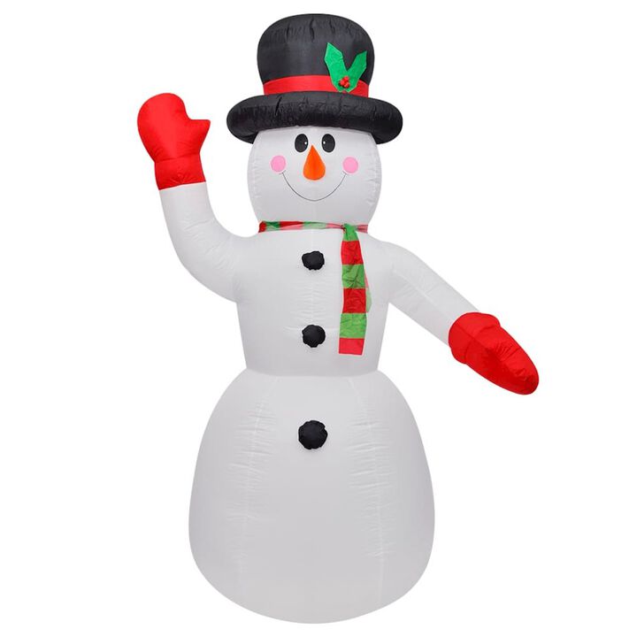 Inflatable Snowman Multicolor Fabric and plastic Large