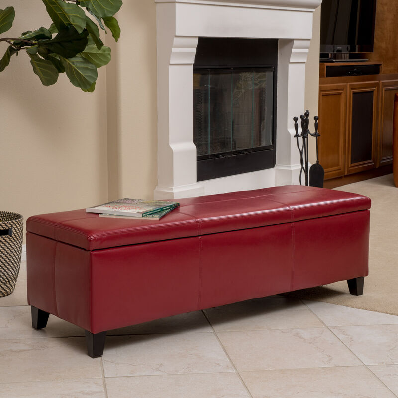 Merax Merax PU Leather Home Storage Ottoman image number 2