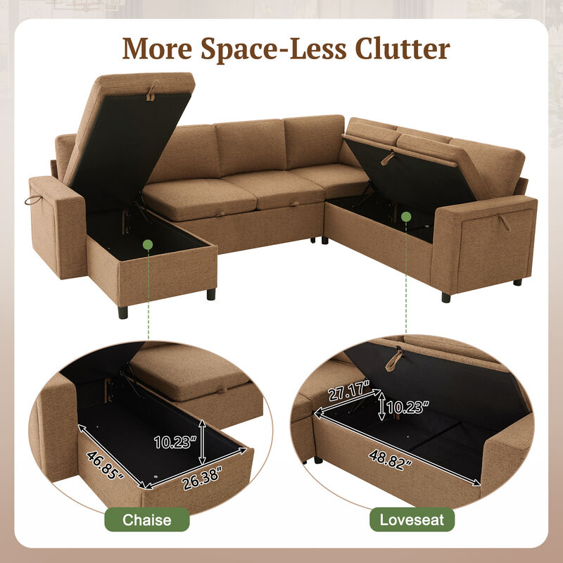 Spesi U-Shaped Convertible Sectional image number 6
