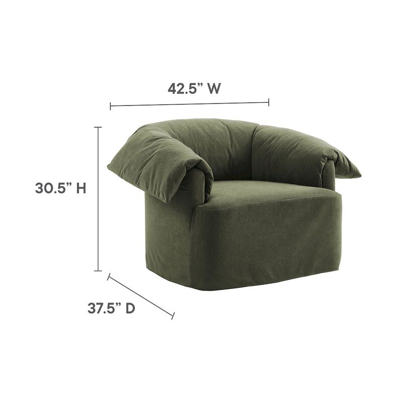 Lark Slipcovered Fabric Oversized Armchair image number 2