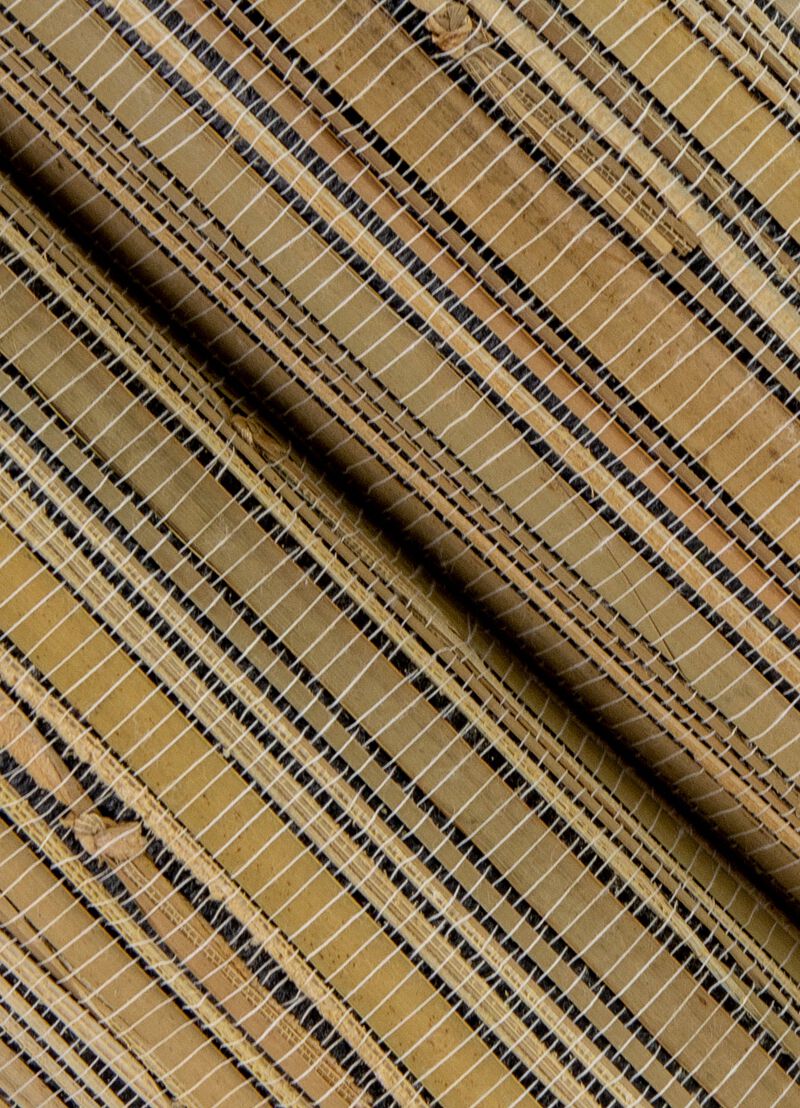 Ushi Black Grasscloth Wallpaper (Double Roll) image number 4