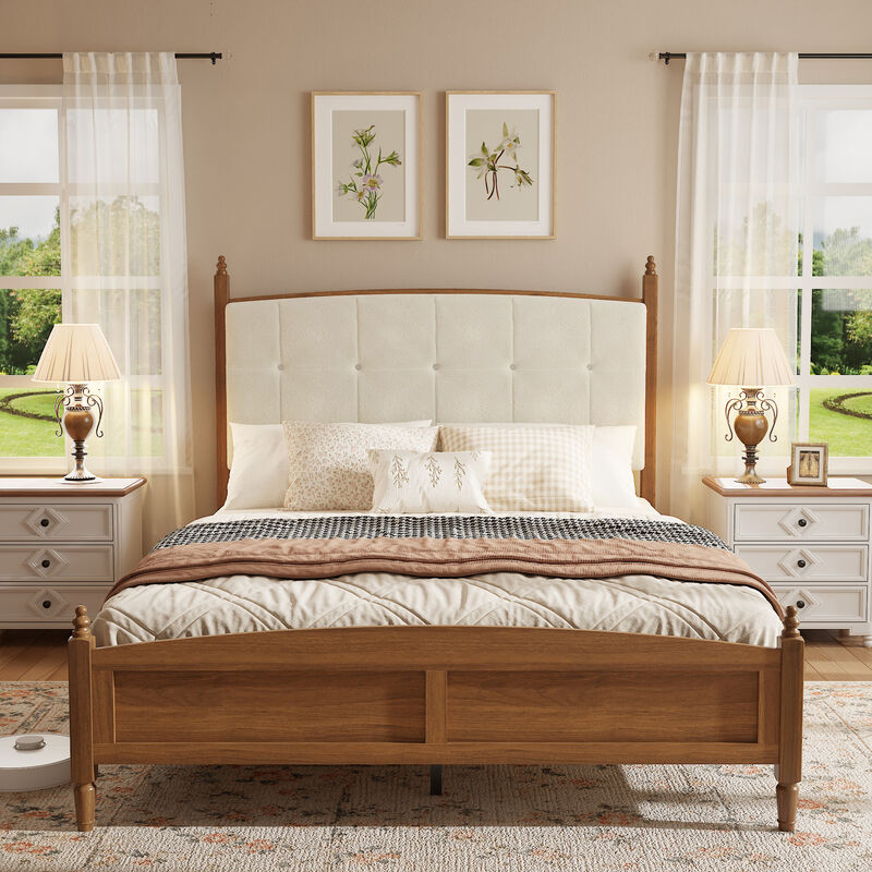 Schig Bed Frame Soft Padded Headboard image number 2