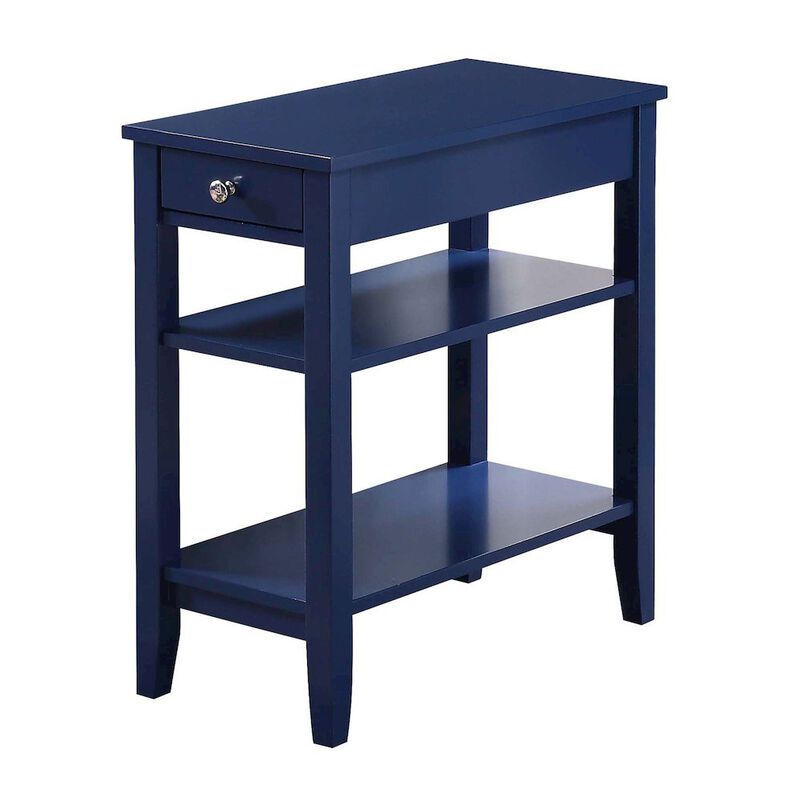 Convenience Concepts American Heritage 1 Drawer Chairside End Table with Shelves