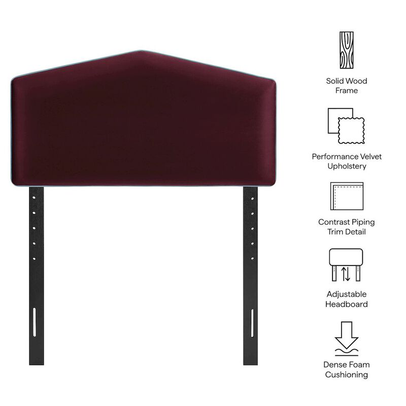 Cosette Performance Velvet Twin Size Headboard image number 2