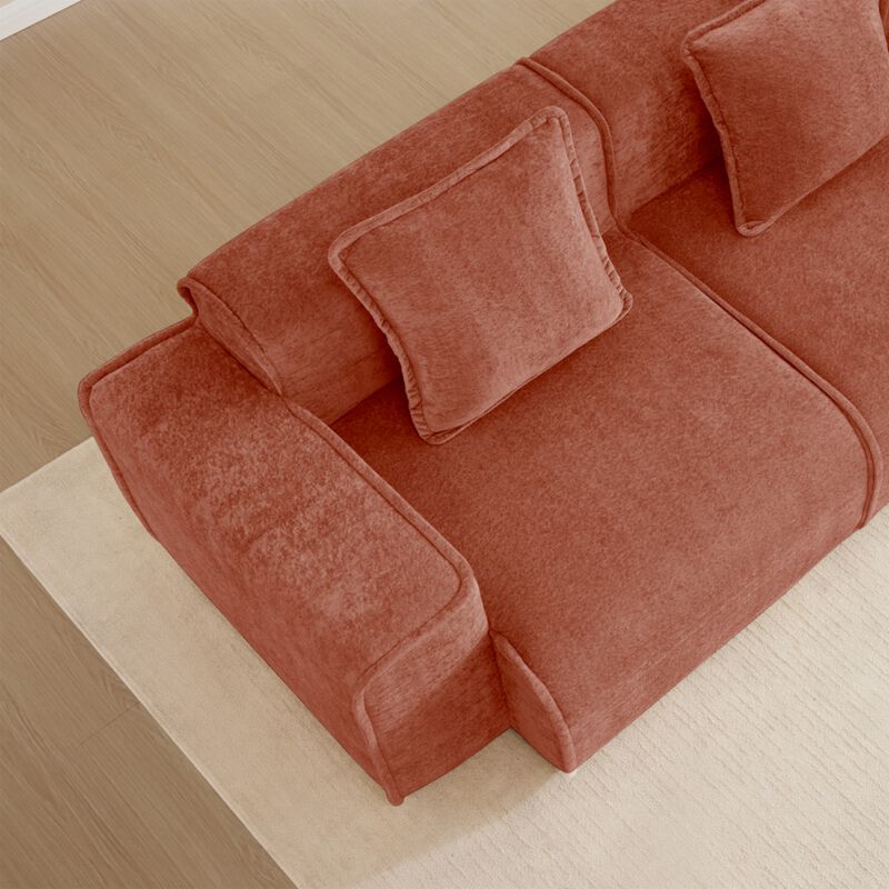 Glaquu Velvet Loveseat image number 4