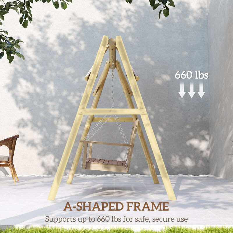 Hivvago Heavy Duty A-Frame Swing Stand 660 lbs image number 3