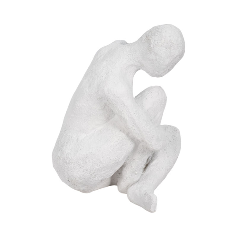 7" Contemplating Figure Rough Texture, White image number 3