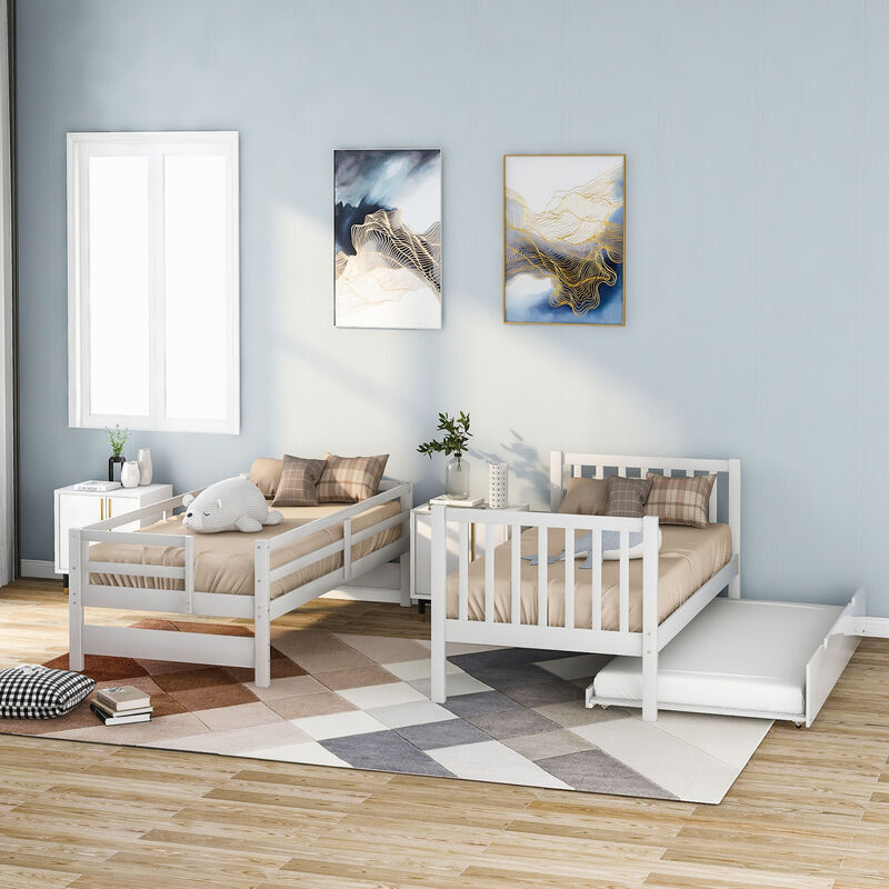 Merax Full Bunk Bed with Twin Size Trundle