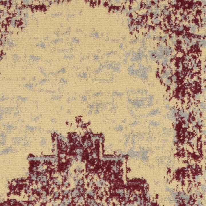 HomeRoots Medallion Distressed Area Rug