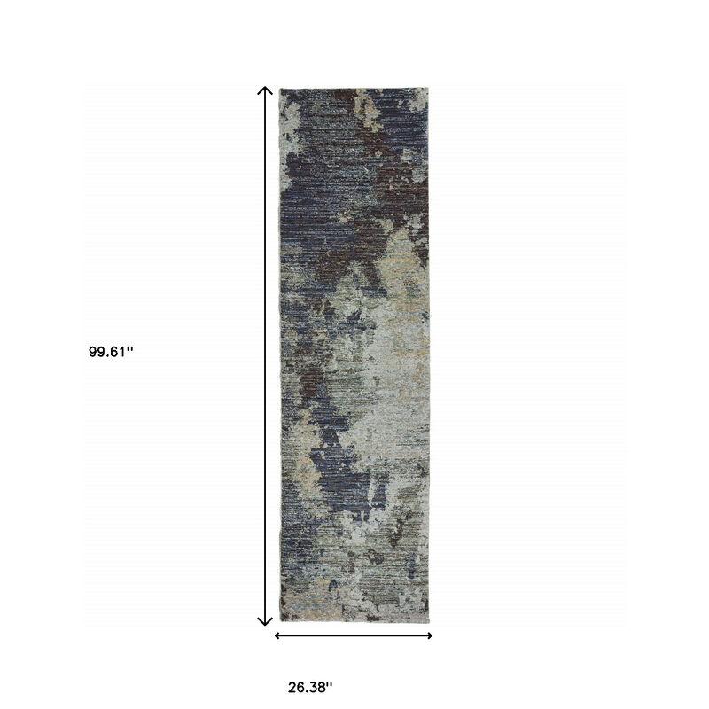 HomeRoots Abstract Runner Rug image number 2