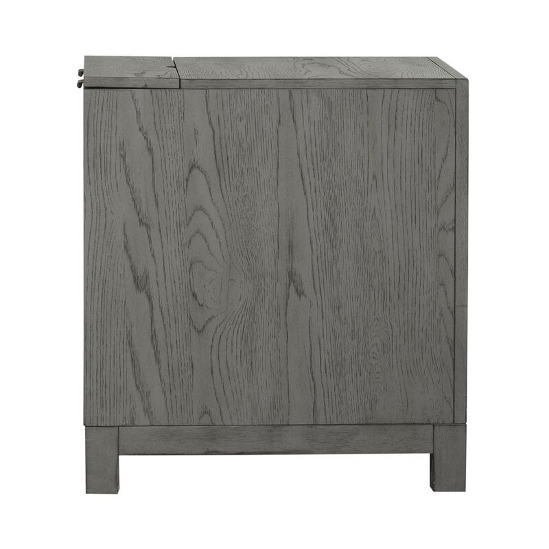 Liberty Furniture 3 Drawer Chairside Table Contemporary White in Two-Tone Shell White image number 3