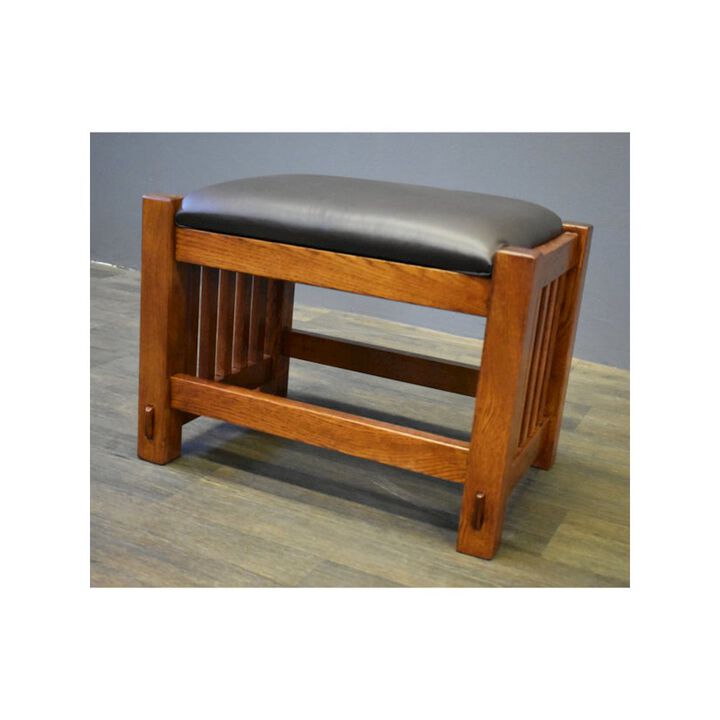 Crafters and Weavers Mission Oak Foot Stool - Wide Spindles- Michael's Cherry