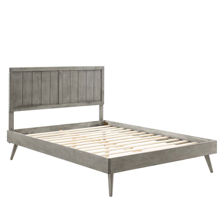 Modway - Alana King Wood Platform Bed with Splayed Legs