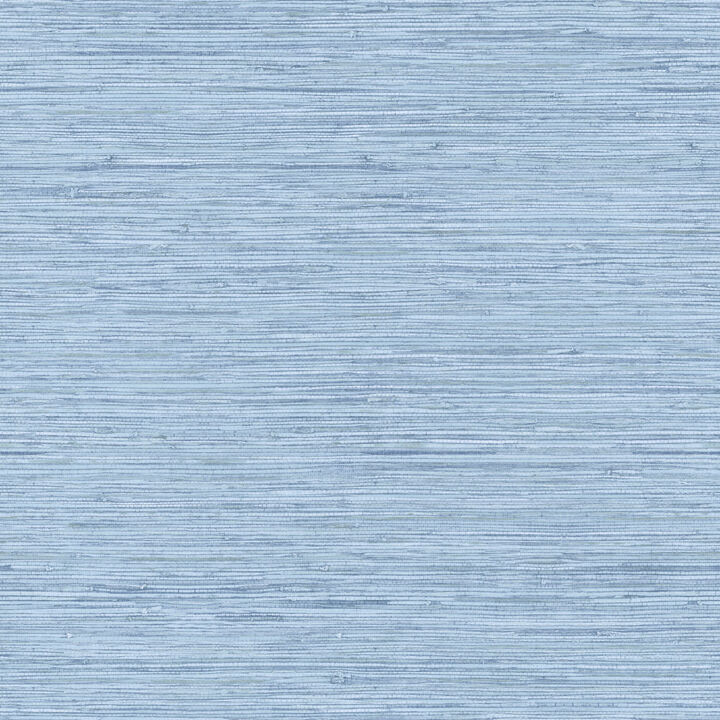 Horizontal Grasscloth Light Blue Wallpaper