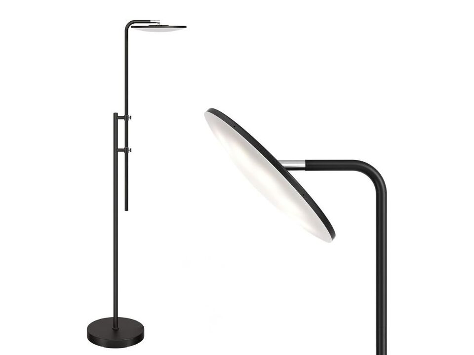 Super Bright LED Floor Lamp with Remote Control Adjustable Head for Home