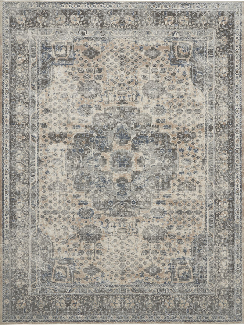 Quarry QUA07 Gray/Ivory 8'10" x 11'10" Rug image number 0