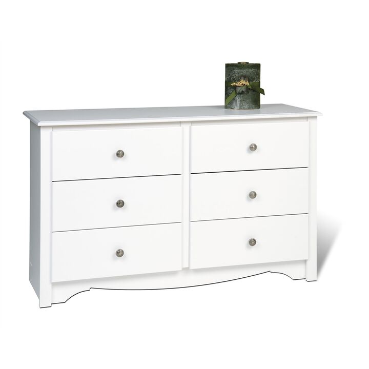 Prepac White Monterey Children’s 6 Drawer Dresser