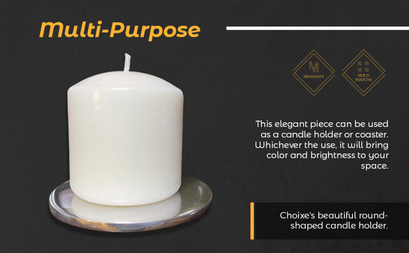 Multi-Purpose Round Candle Holder / Coaster image number 3