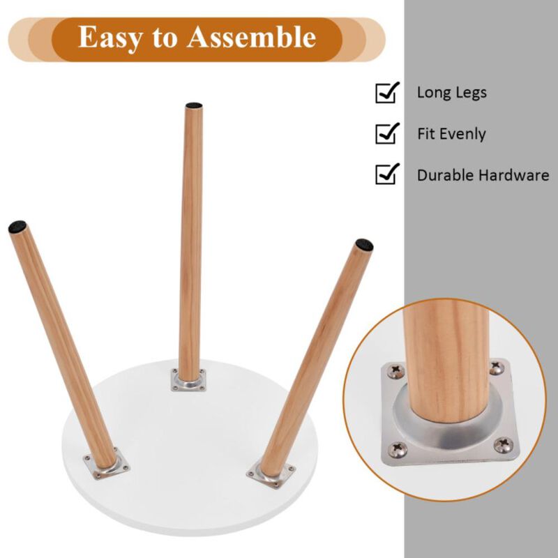 Hivvago 16 Inch Modern Round Coffee Table