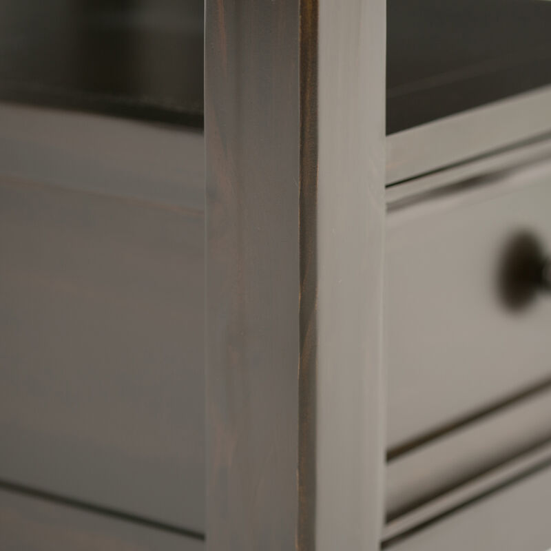 Amherst SOLID WOOD 19 inch Wide Square Transitional End Table in Hickory Brown