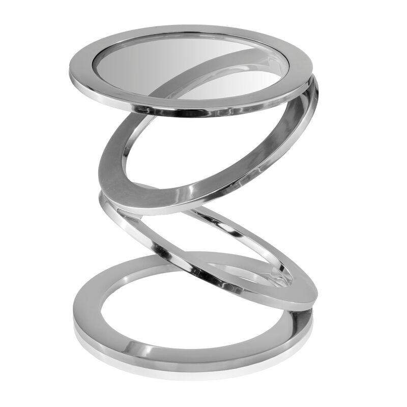 Round Glass End Table &ndash; Contemporary Living Room D&eacute;cor