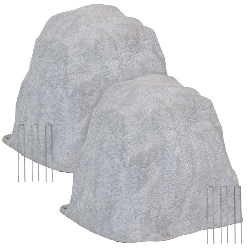 Artificial Polyresin Landscape Rock with Stakes - 2-Pack