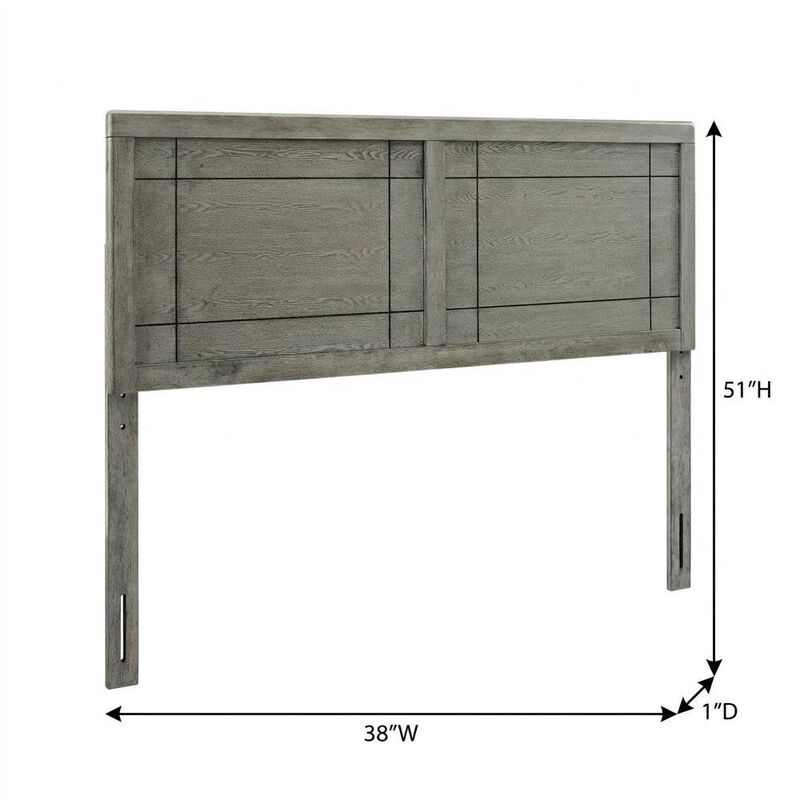 Twin Wood Headboard with Classic Design and Durable Construction image number 1