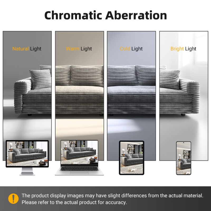 Merax Modern Comfy Upholstered Sofa Cloud Couch