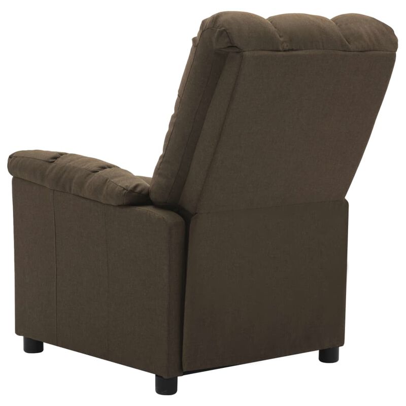 Massage Recliner Brown Fabric