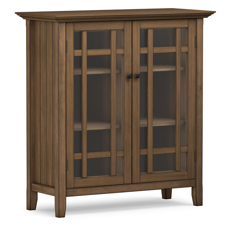 Bedford SOLID WOOD 39 inch Wide Transitional Medium Storage Cabinet in Rustic Natural Aged Brown
