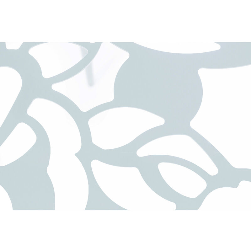 LeisureMod Devon Tree Design Glass Top Aluminum Base Outdoor End Table