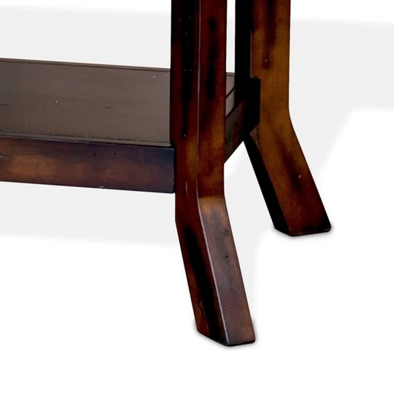 Odel Coffee Table, 1 Shelf, Dark Brown Mahogany, Rectangular 49 Inch