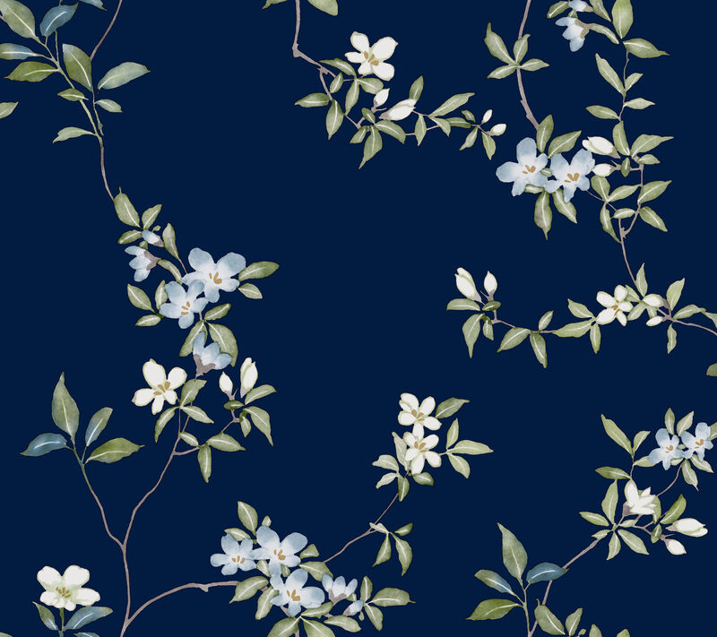April Blossom Navy Wallpaper image number 0