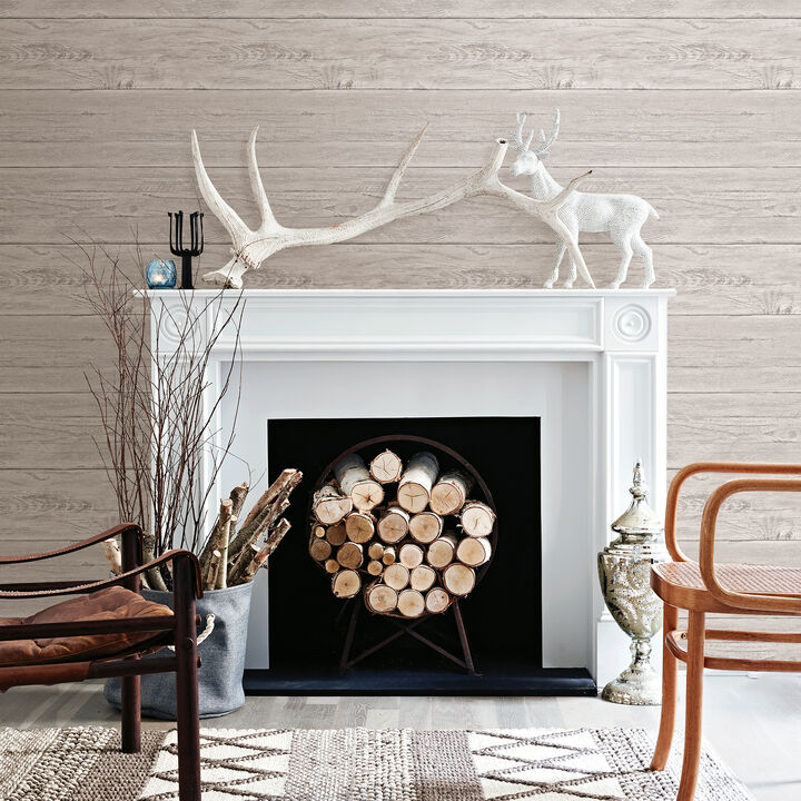 Adair Dove Shiplap Wallpaper (Set of 2)