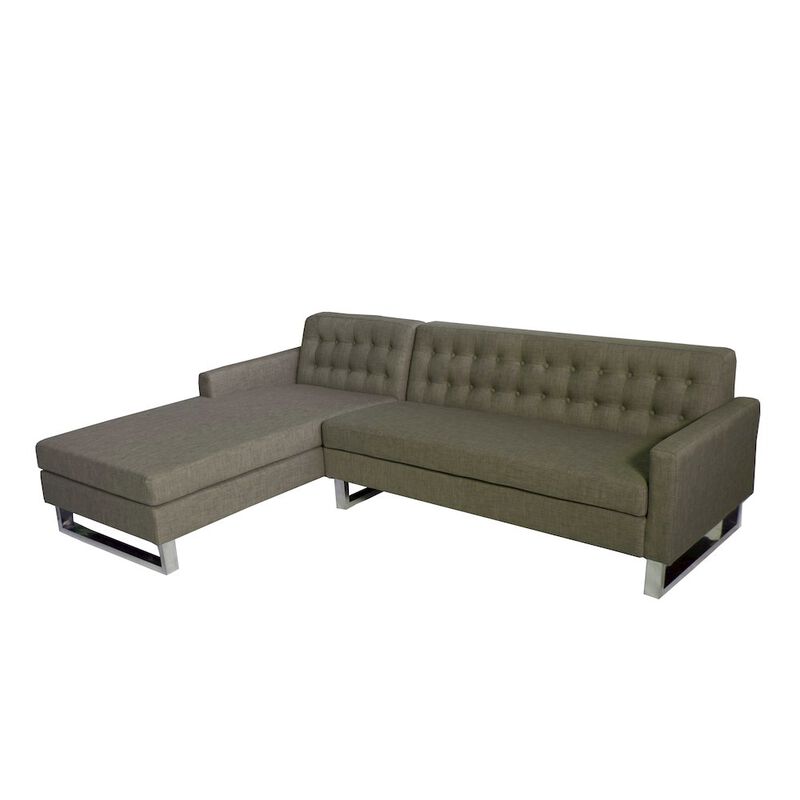 Pangea Home Sloan Left Arm Facing Brown