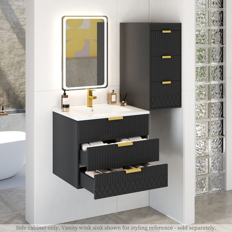 ELEMENT ACE Wall Mounted Floating Cabinet with Drawers for Modern Bathroom and Living Room Organization image number 8