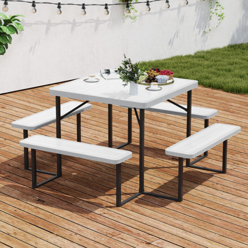 4&ndash;8 Person Outdoor Picnic Table Bench Set &ndash; Ideal for Garden or Patio