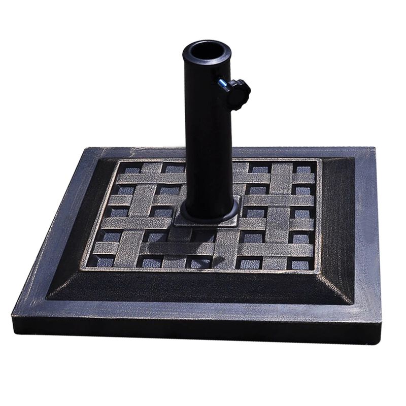 Mondawe 17.5 Inch Heavy Duty Square Umbrella Base Stand of 30 lbs for Outdoor