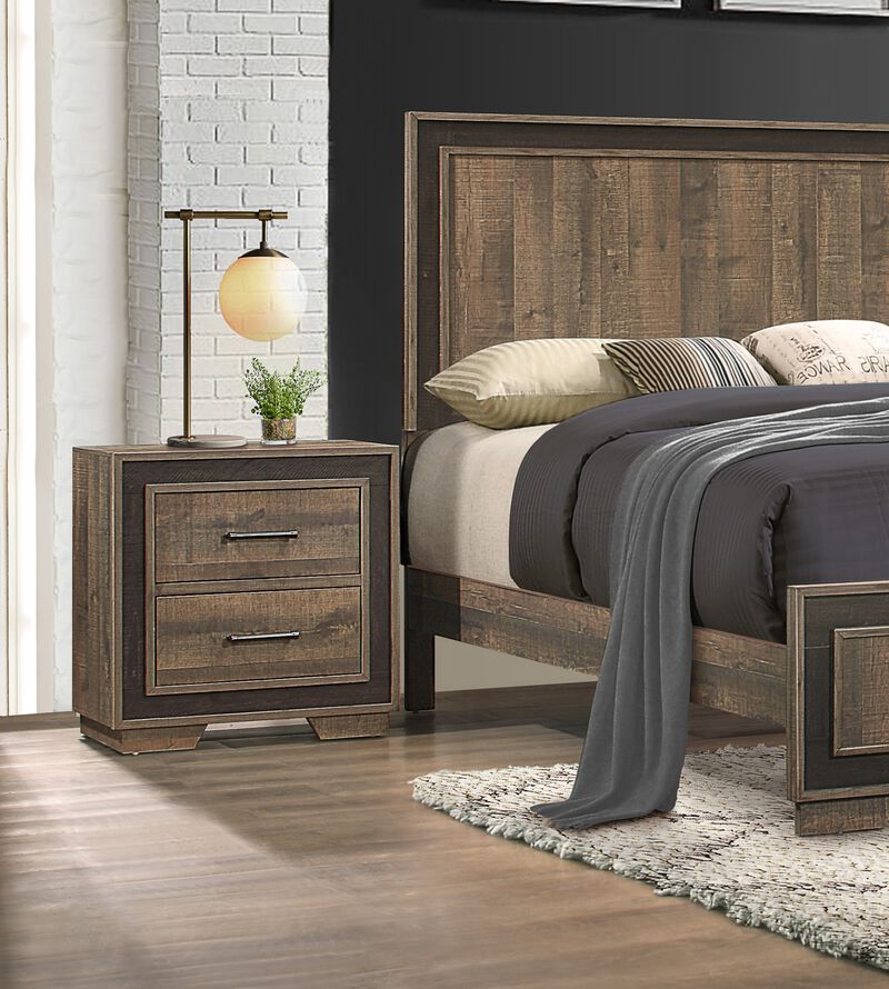 Streamdale Rustic Two-Tone Nightstand