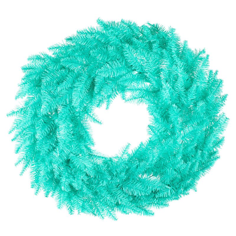 Vickerman 30" Aqua Fir Artificial Christmas Wreath, Unlit - Faux Fir Christmas Wreath - Indoor Seasonal Home Decor image number 0