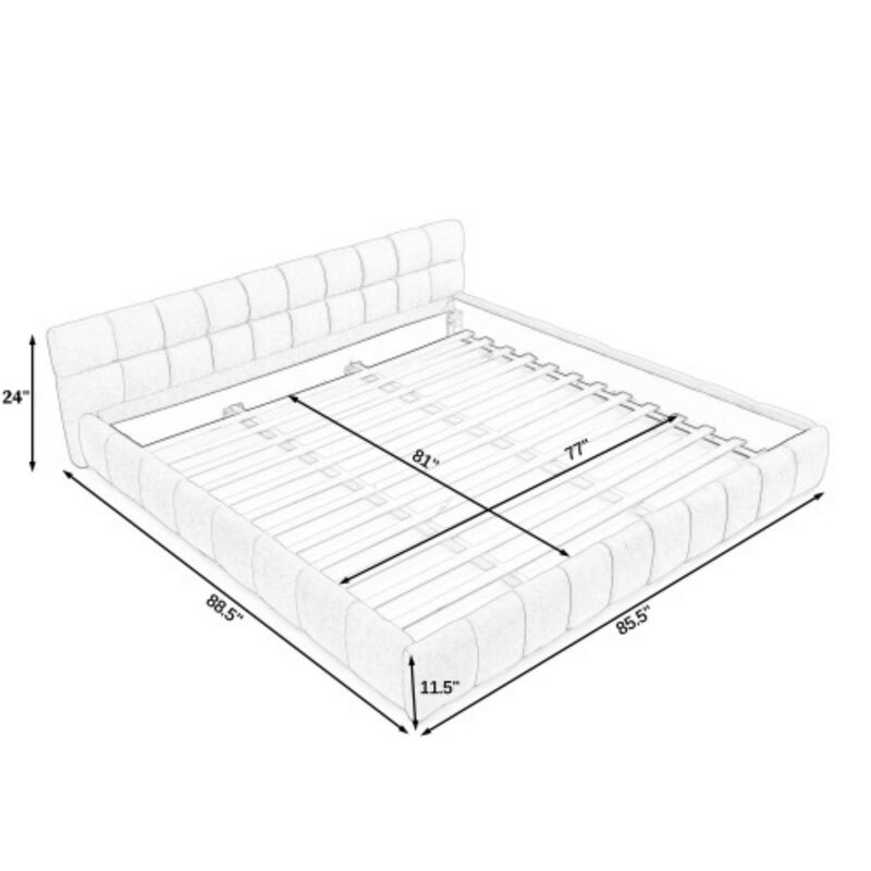 Sarfum Upholstered Bed Frame image number 9