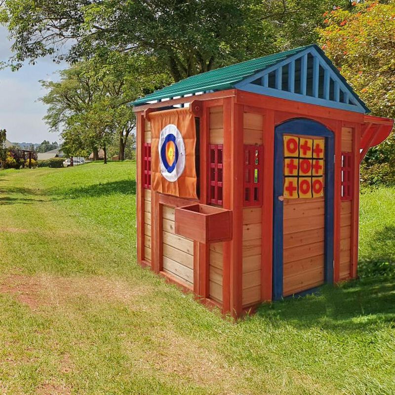 Wooden 4-in-1 Eco-Friendly Kids Game House